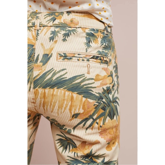 NEW Anthropologie Relaxed Printed Chino Trousers Sz 29 - Picture 5 of 6